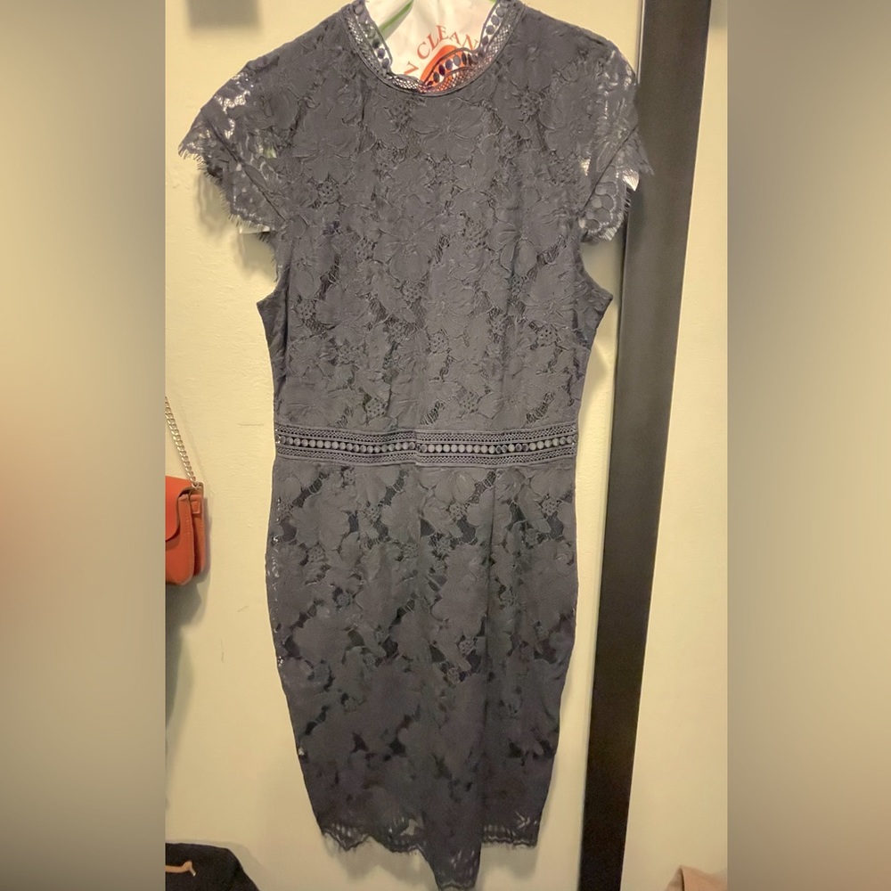 Lace sheath HM dress with tags - blue lace overlay